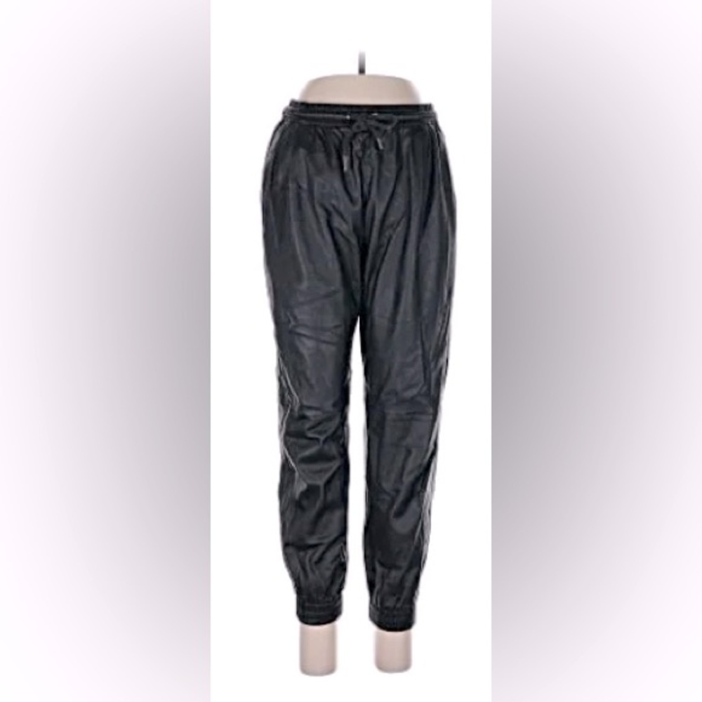 Black Vegan Leather Pants